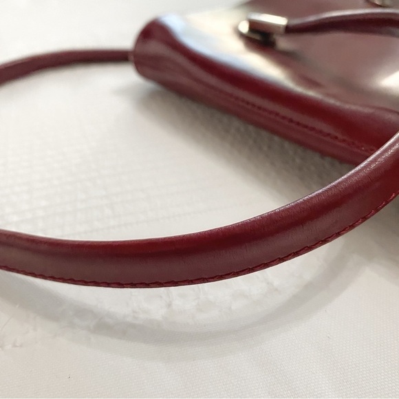 LANCASTER RED LEATHER BACKPACK SHOULDER BAG - OS - Picture 9 of 11